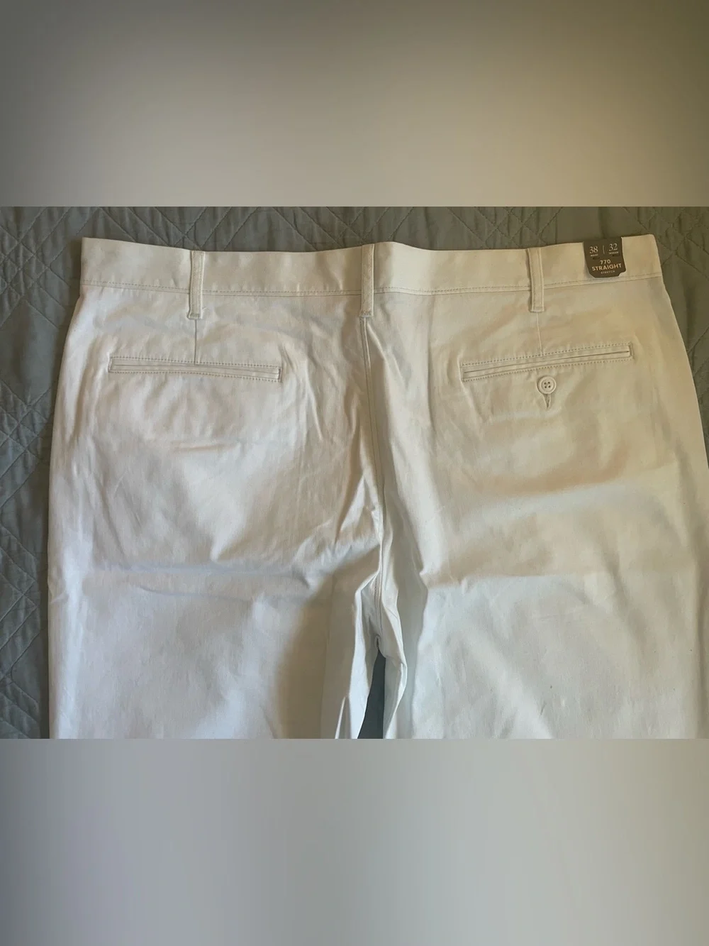 J. Crew 770M Straight-fit stretch chino pant in White Size 38 NWD $98 AR886